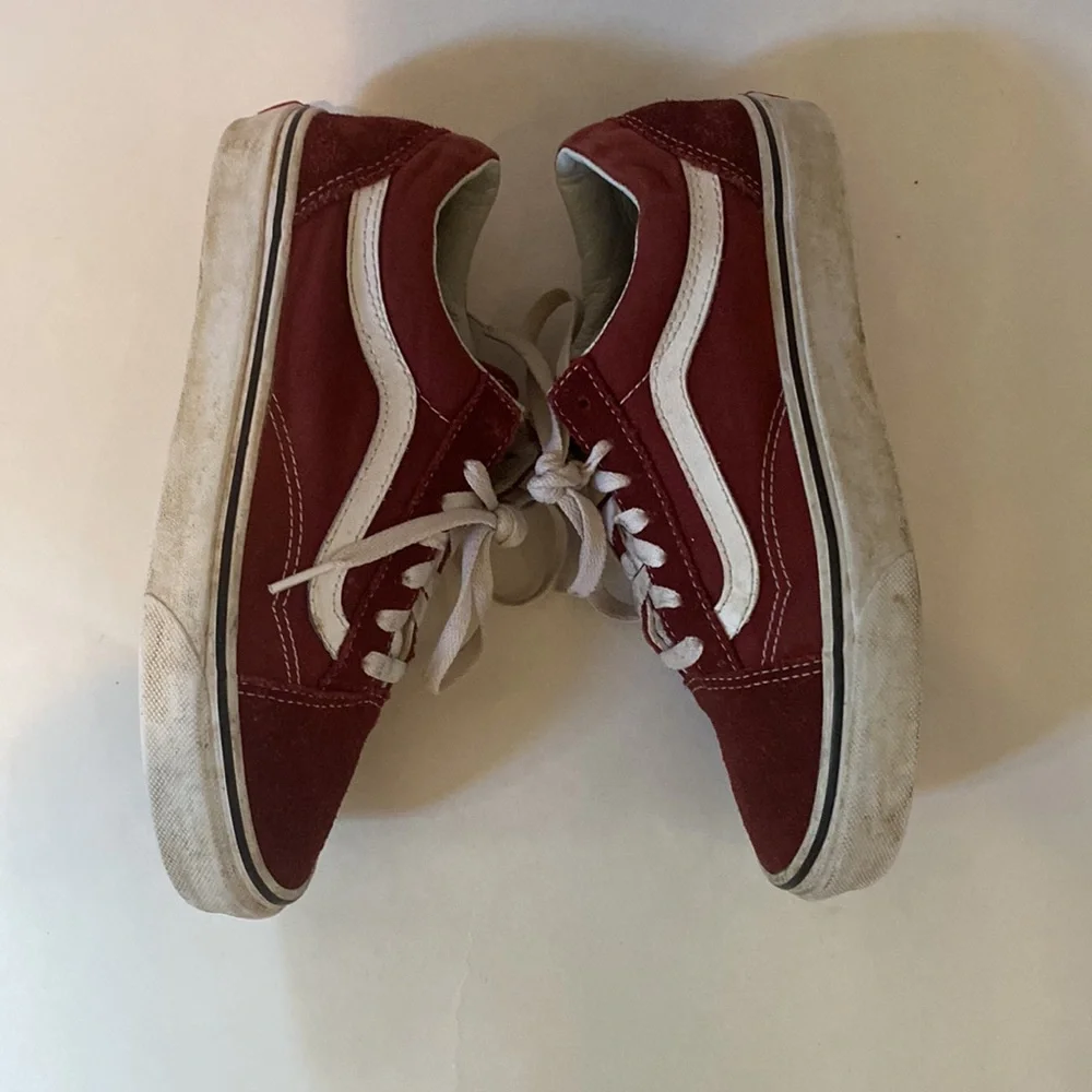 VANS Ward Lo Burgundy Suede Skater Sneakers Shoes Men 6 Women 7.5 $65 GUC